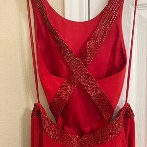 NWT Cache elegant, stunning red dress with sequins